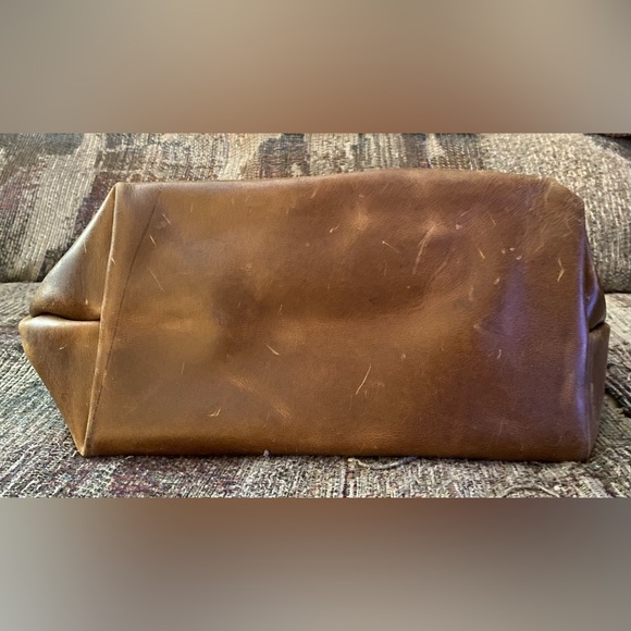 KMM& Co. Brown Leather Tote Bag. - Picture 5 of 14